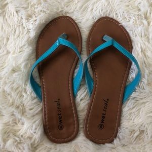 WetSeal turquoise sandals